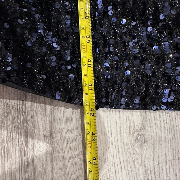 NWT Mac Duggal 26438 Cowl Back Sequin Midnight Blue Dress Size 10 - Picture 10 of 14